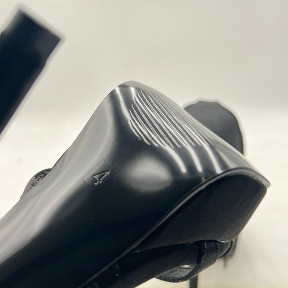 FYS Black Platform Open Toe Sandals Ankle Strap High Heels Party Shoes - Picture 6 of 8